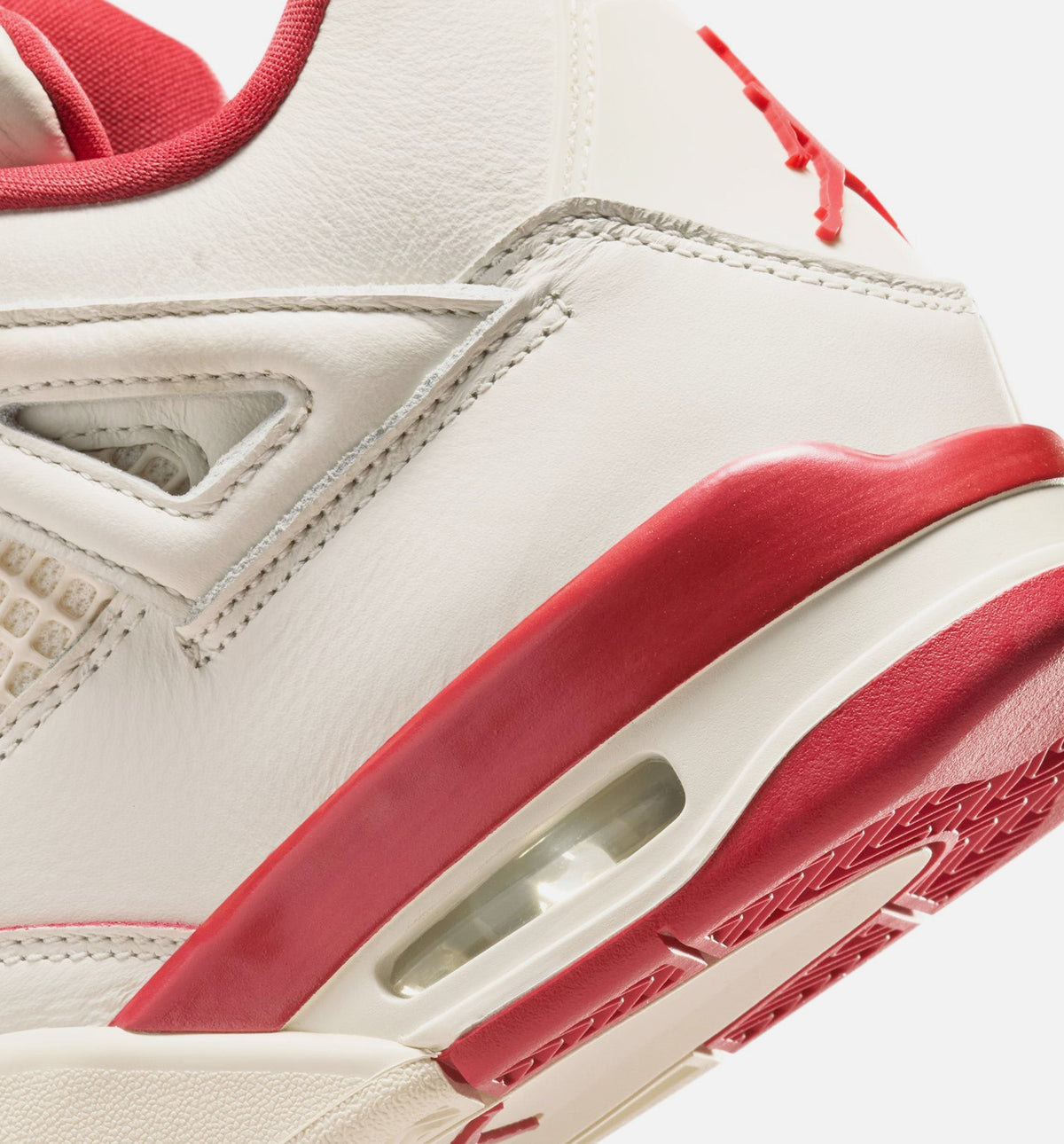 Air Jordan 4 Retro 'Valentine's Day' - Women's Lifestyle Sneaker (Pale Ivory/Sierra Red/Tough Red)