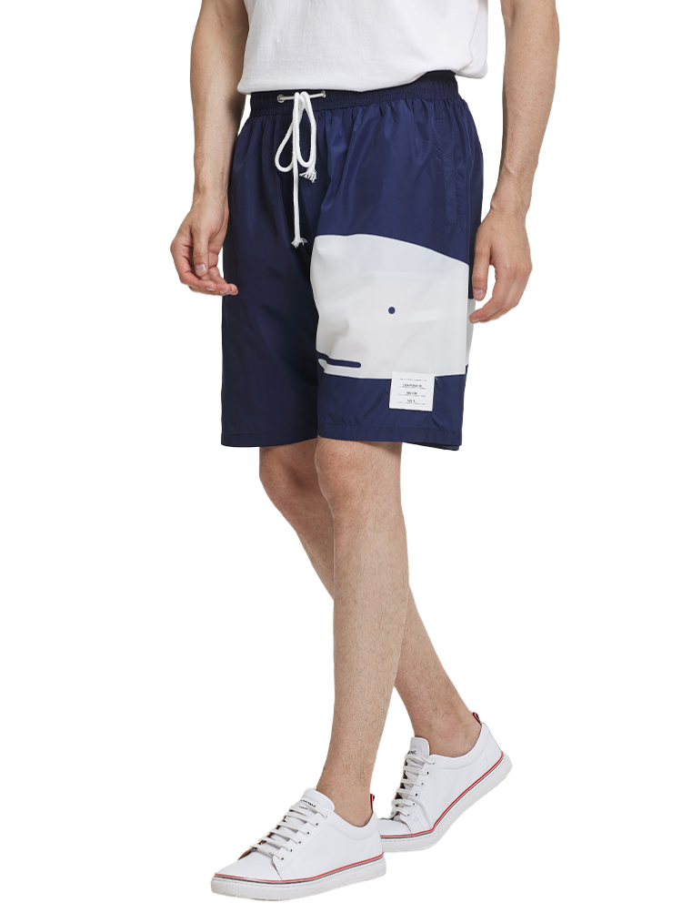 Thom Browne Style Whale Beach Sun Protection Shorts - Quick - Dry Swim Shorts