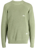 Advisory Board Crystals embroidered-logo knit sweater