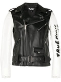 Black Comme Des Garçons contrasting-sleeves biker jacket