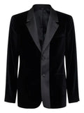 FENDI single-breasted satin-collar cotton jacket