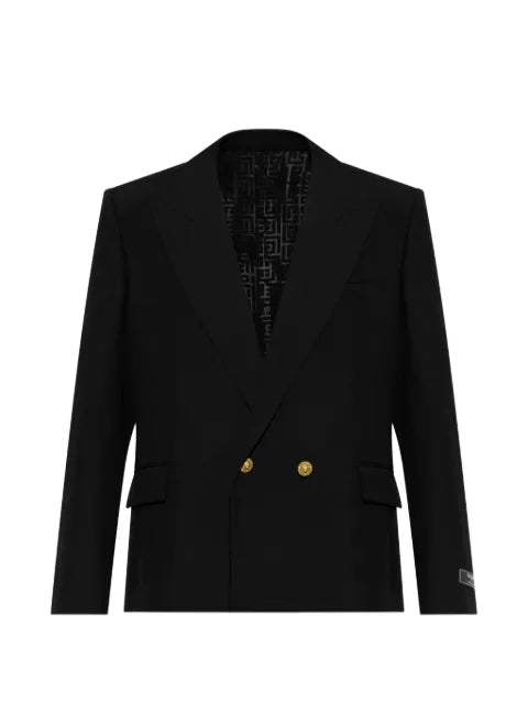 Balmain lion-button double-breasted jacket