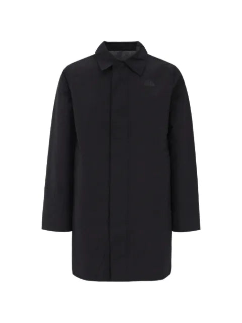 The North Face logo-embroidered concealed-fastening coat