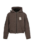 UNDER THE SIGN Abstract felt bomber jacket
