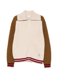 Drôle De Monsieur ribbed-knit zip-up cardigan
