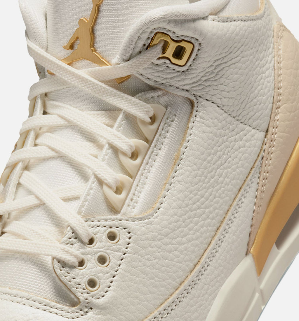 Women's Air Jordan 3 Retro Sail and Pale Ivory