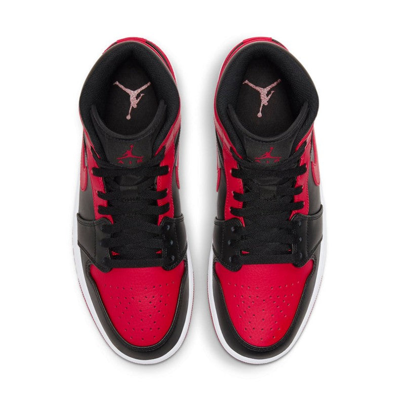 Air Jordan 1 Mid Hyper Royal Black Sneakers | 554724-077