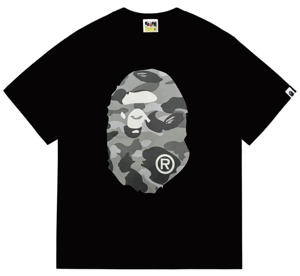 BAPE Grey Camo Ape Head Graphic T-Shirt