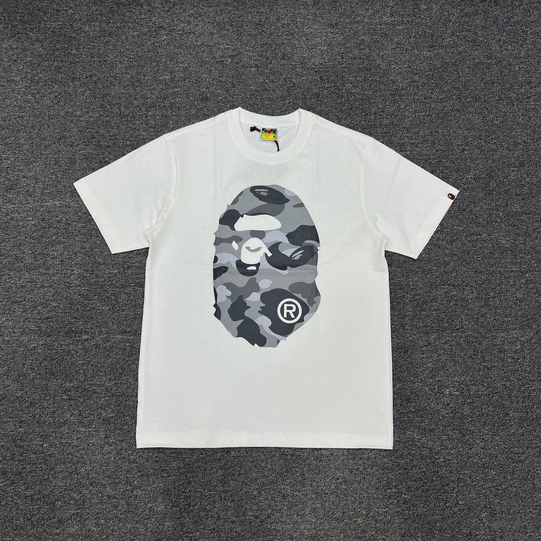 BAPE Grey Camo Ape Head Graphic T-Shirt