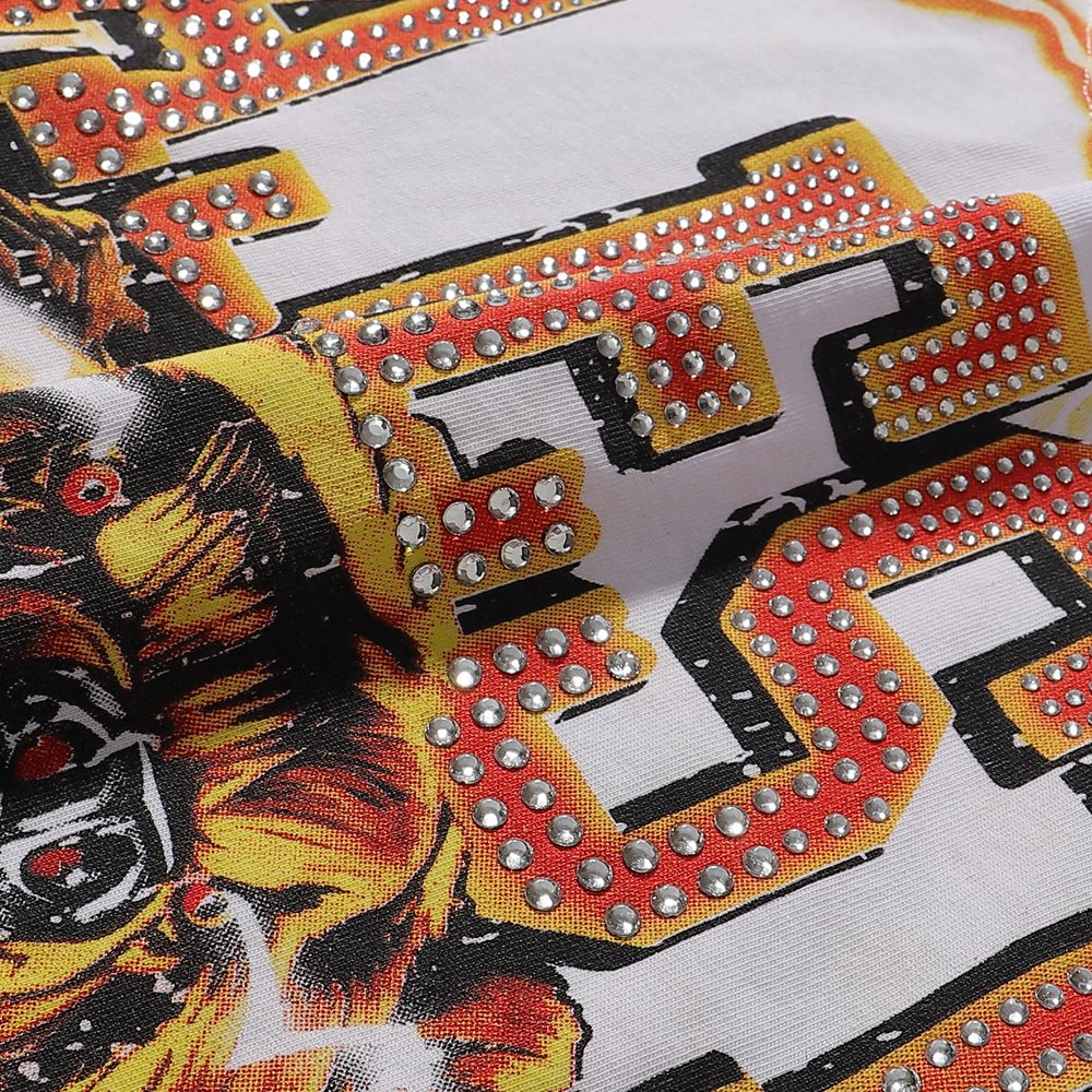 MAJESTIK Fearless 00 Football Bear Graphic T-Shirt