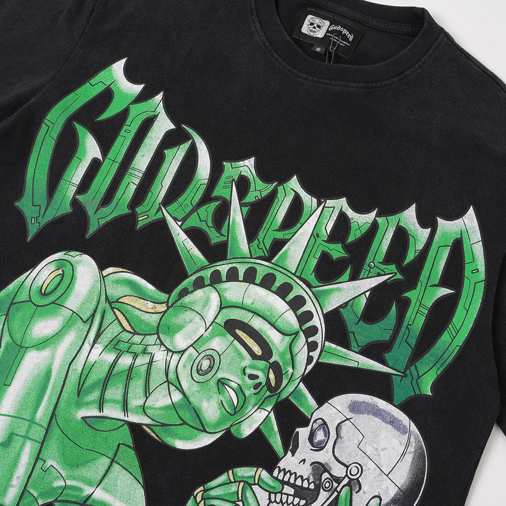 Godspeed Robot Skull Graphic T-Shirt