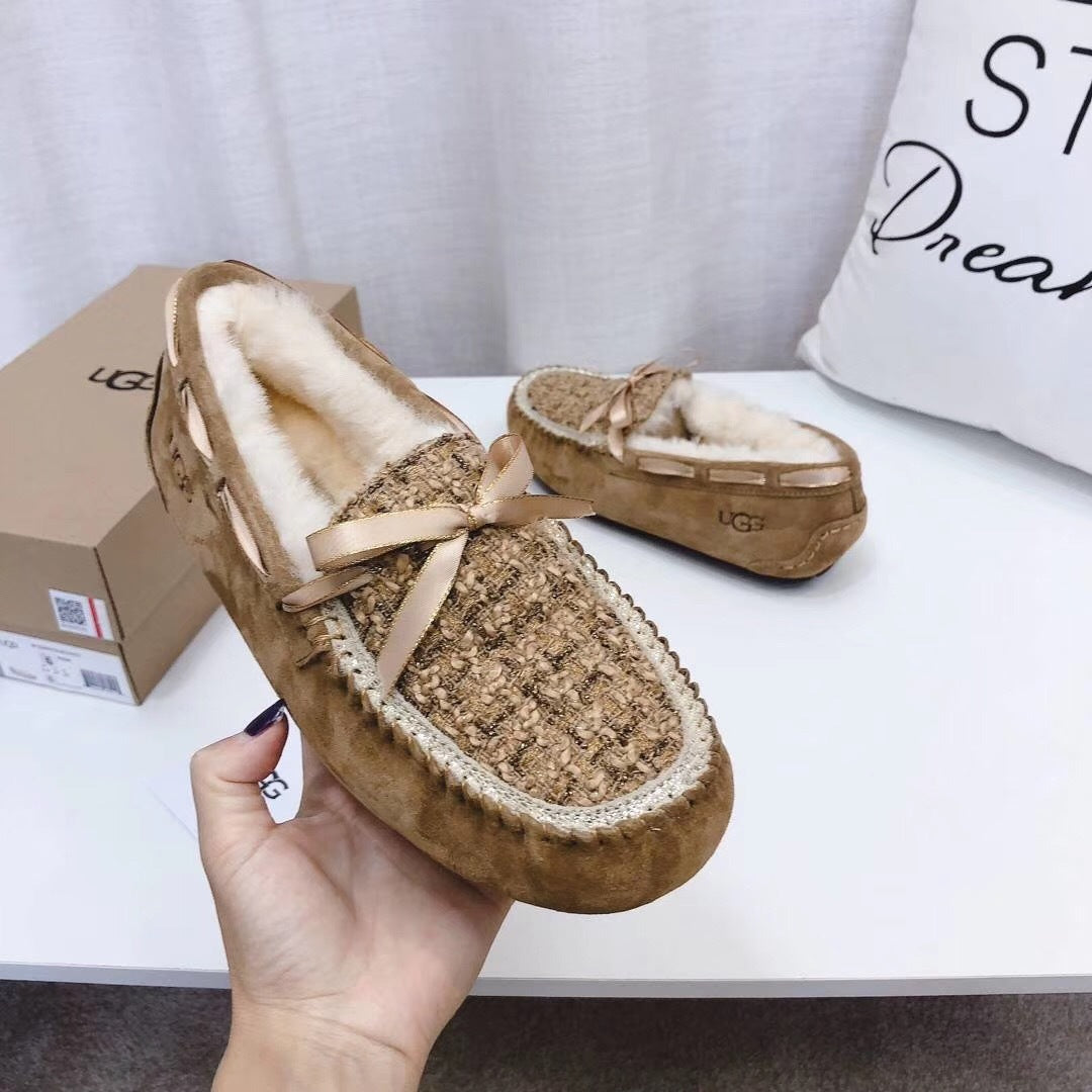 Chestnut Chanel-Style Driving Loafers — Sophisticated & Chic | New Arrival | In Stock