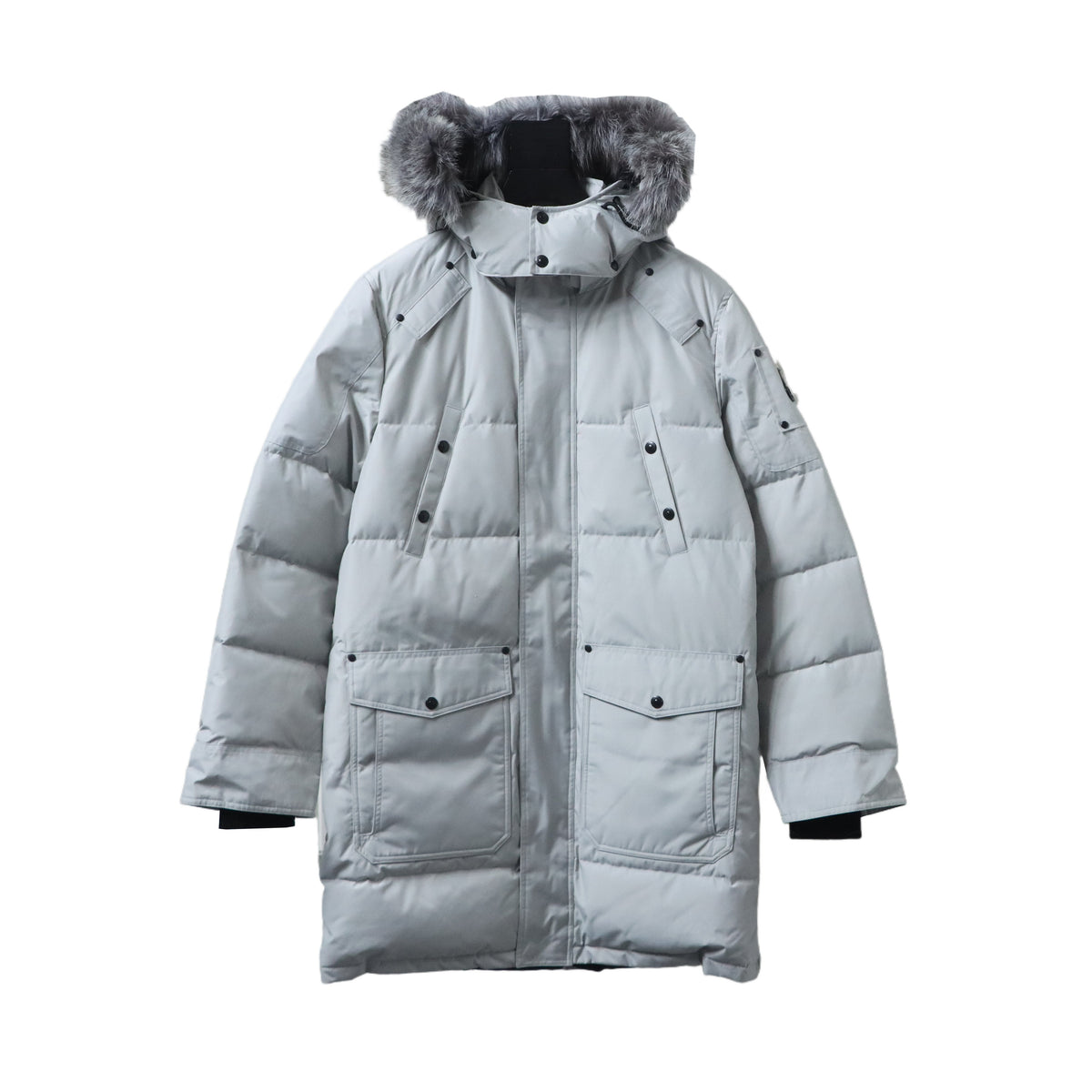Moose Knuckles Onyx Shearling Big Ridge Parka Grey