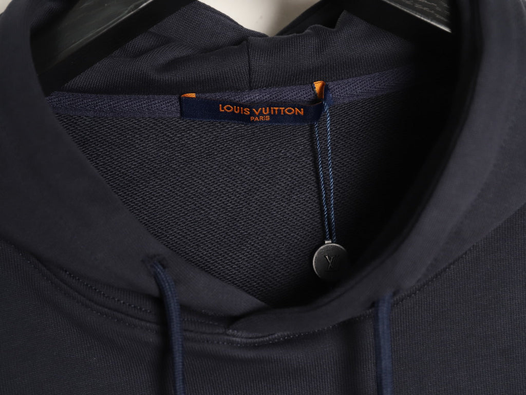 Louis Vuitton Scattered-Motif LV Back Graphic Hoodie - Dark Navy